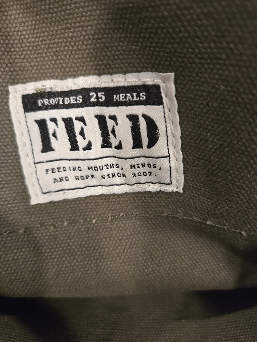 Feed Project Market Tote with Tan Leather Handles